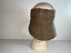 Girls Kids Brown Wide Brim Straw Visor Cap Adjustble Summer Sun Hat OLS-HT001 - Picture 1 of 4