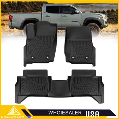 Tapetes para todo tipo de clima forros de goma TPE para cabina Toyota Tacoma 2024+ antideslizantes   Foto 1 de 4