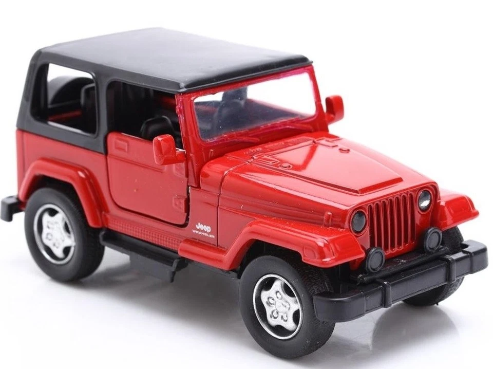 NEWRAY, JEEP Wrangler rouge capote noir, échelle 1/32, NEW50433DD - Photo 1/1