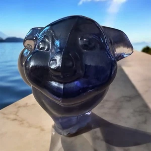 Fenton Hand Blown Purple Pig - Picture 1 of 4