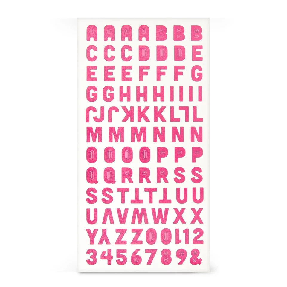Pink Prism Alphabet Letter Stickers Planner Crafts Scrapbook Teacher Supply - Image 1 of 1
