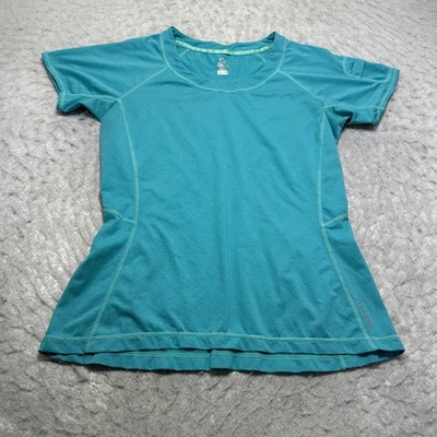 Merrell SelectWick Workout Hiking Shirt Blue Short Sleeve Crew Womens Size L - Image 1 of 4