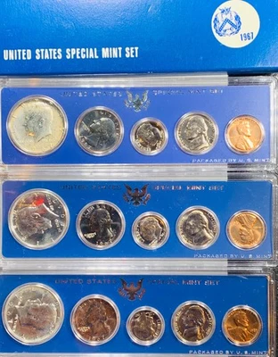 (Q.3) 1967 United States Special Mint Set OGP - Sons of Texas Coins - Image 1 of 2