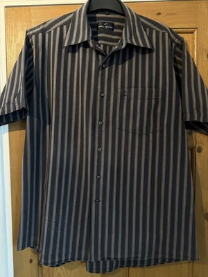 DANIEL HECHTER Mens Short Sleeve Shirt XL Grey Cotton!  - Image 1 of 4