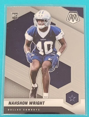 2021 Panini Mosaic RC #349 Nahshon Wright Dallas Cowboys FOOTBALL Card j - Image 1 of 2