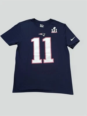 Julian Edelman Patriots Nike Super Bowl navy blue football t shirt Size Large - Image 1 of 4