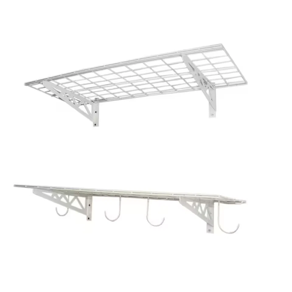 18 In. X 48 In. Industrial Steel Metal Garage Wall Shelves (2 Pack) - Image 1 of 4