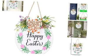 Welcome Sign for Front Door - Easter Bunny Door Sign, Happy Welcome Easter - Picture 1 of 6