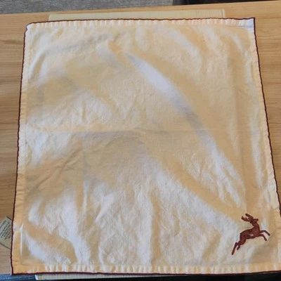 Juego de 6 servilletas de Navidad Pottery Barn Reindeer mezcla de lino y algodón  Foto 1 de 4