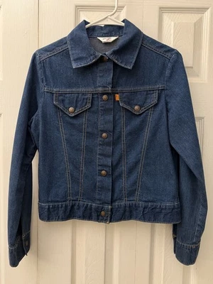 70 年代复古 Levi's Type 3 橙色标签牛仔卡车司机夹克罕见 Cursive L 尺寸 L — 第 1/4 张图片