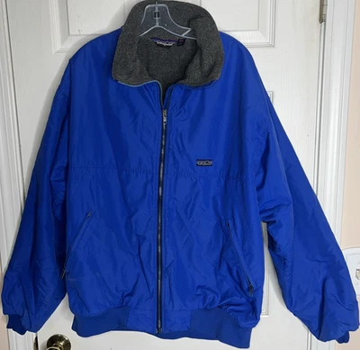 VTG Men Sz XXL 2XL Patagonia Jacket Blue Shelled Synchilla USA Fleece Lined 90’s - Image 1 of 4
