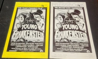 2 ORIGINAL YOUNG FRANKENSTEIN PRESSBOOKS Yellow, White - Gene Wilder Peter Boyle - Image 1 of 2