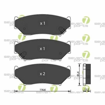 Pastiglie freno ecp-s Anteriore per GEO TRACKER SUZUKI VITARA JIMNY GRAND - Immagine 1 di 3