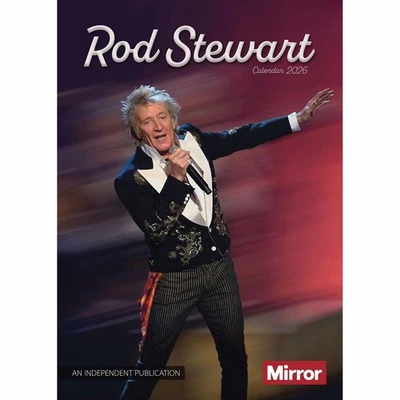 PILLAR BOX RED Rod Stewart A3 Calendar 2026 - Entertainment - Month To View