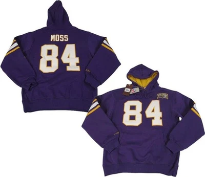 Новая мужская толстовка с капюшоном 2000 Randy Moss No84 Vikings размеры Mitchell & Ness 125 долл. США - Изображение 1 из 4