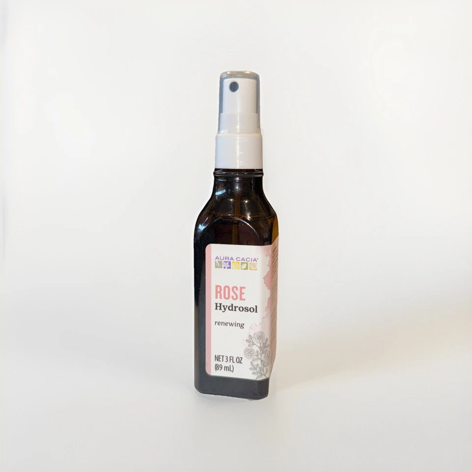Refreshing Rose Hydrosol 3oz Aura Cacia Spray Mist Moisturizes & Hydrates Skin - Image 1 of 2