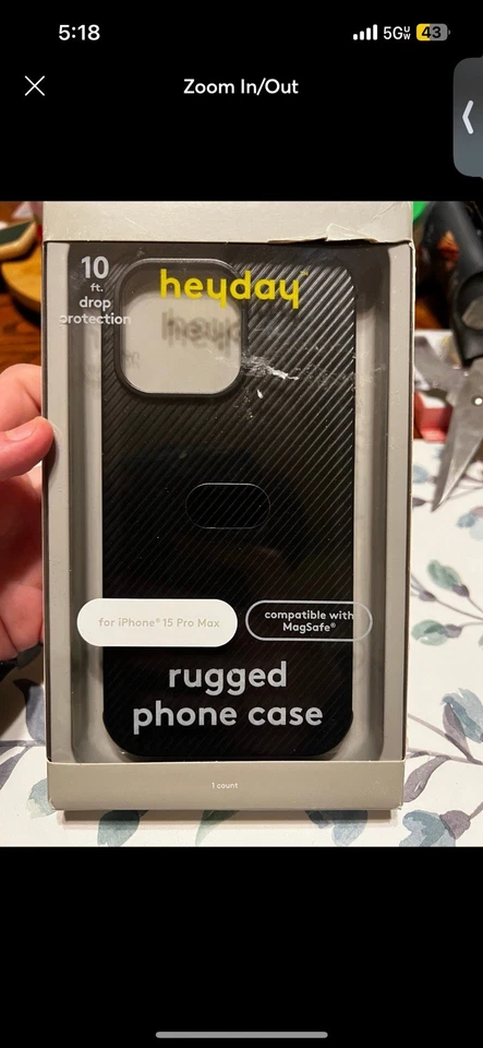 Funda resistente Heyday para Apple iPhone 15 Pro Max MagSafe, negra, protectora contra caídas Foto 1 de 1