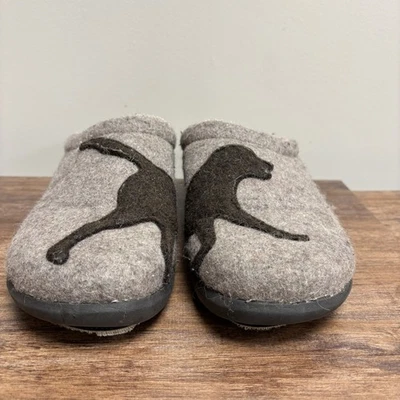 2 Zapatillas L.L.Bean Daybreak Scuff Motif Negro Perro Lana Suela Antideslizante Talla 9 Foto 1 de 4