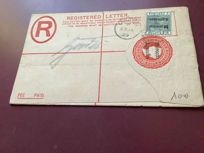 AGENCIAS MARROQUÍES 1899 - Sobre Carta Registrada Reina Victoria (raro) Foto 1 de 4