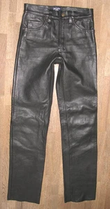 Narrow - HARD LEATHER STUFF - Jeans/Leather Pants IN Black Approx. W28/L33 - Picture 1 of 4