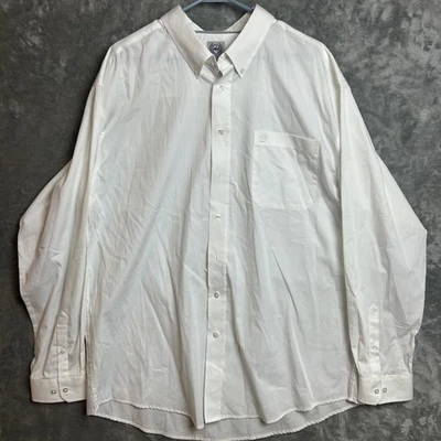 Camisa Cinch Para Hombre Manga Larga Bolsillo con Botones Pequeña Blanca Sólida Western XL Foto 1 de 4