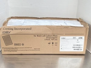 50 neue Corning Costar 3799 96 Well Zellkulturplatten, runder Boden mit Deckel, 2026 - Bild 1 von 5