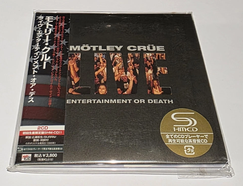 MOTLEY CRUE LIVE ENTERTAINMENT OR DEATH 2CD RARE OOP JAPAN MINI-LP SHM CD - Image 1 of 2