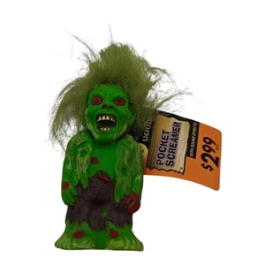 Pocket Screamer Green Zombie Monster Light Up Eyes Sound Halloween RARE NWT - Picture 1 of 4