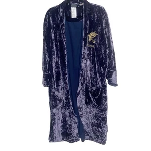 Pottery Barn Teen Robe L/XL Harry Potter Ravenclaw Crushed Velvet Halloween Read - Picture 1 of 16