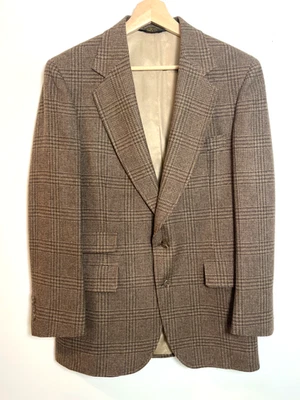 Blazer chaqueta deportiva Strathmore para hombre 100 % lana pura patrón tostado Foto 1 de 4