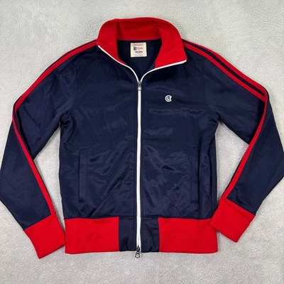 Chaqueta de Pista Champion Todd Snyder Para Hombres XS Cremallera Completa Rojo Azul Rayas Informal Usada en Excelente Condición Foto 1 de 4