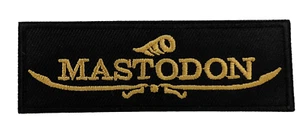 Mastodon Patch, Embroidered Iron On Mastodon Patch - Picture 1 of 1