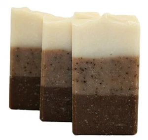 Café Latte all natural handmade soap. 3 Bars Coffee soap. - Picture 1 of 4