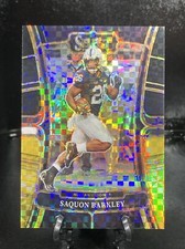 SAQUON BARKLEY 2023 Panini Select Gold And Black Checker Power Prizm SP 4/100