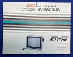 Original JVC AV-2600US Color TV Instruction Manual - Picture 1 of 1