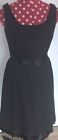 True Vintage Black Dress Rhonda  Roy LBD pleated Skirt 28? Waist / 10-12