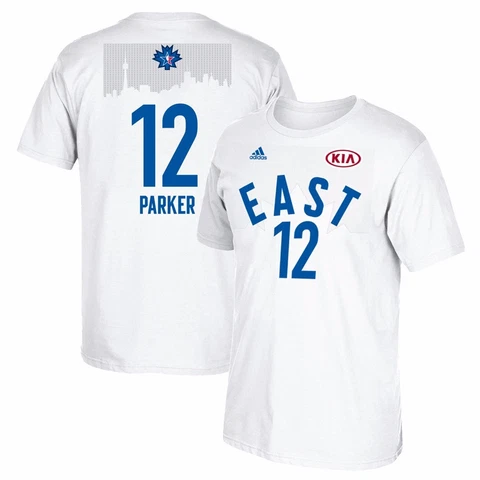 Jabari Parker Milwaukee Bucks NBA Adidas Men White 2016 NBA All Star East Shirt Cover