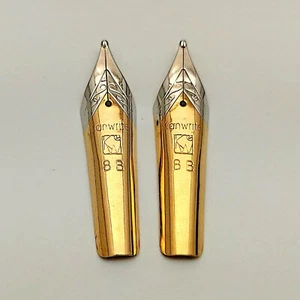 Set of 2 Kanwrite No.6 (35 mm) Double Broad (BB) Fountain Pen Nibs - TTF - Picture 1 of 4
