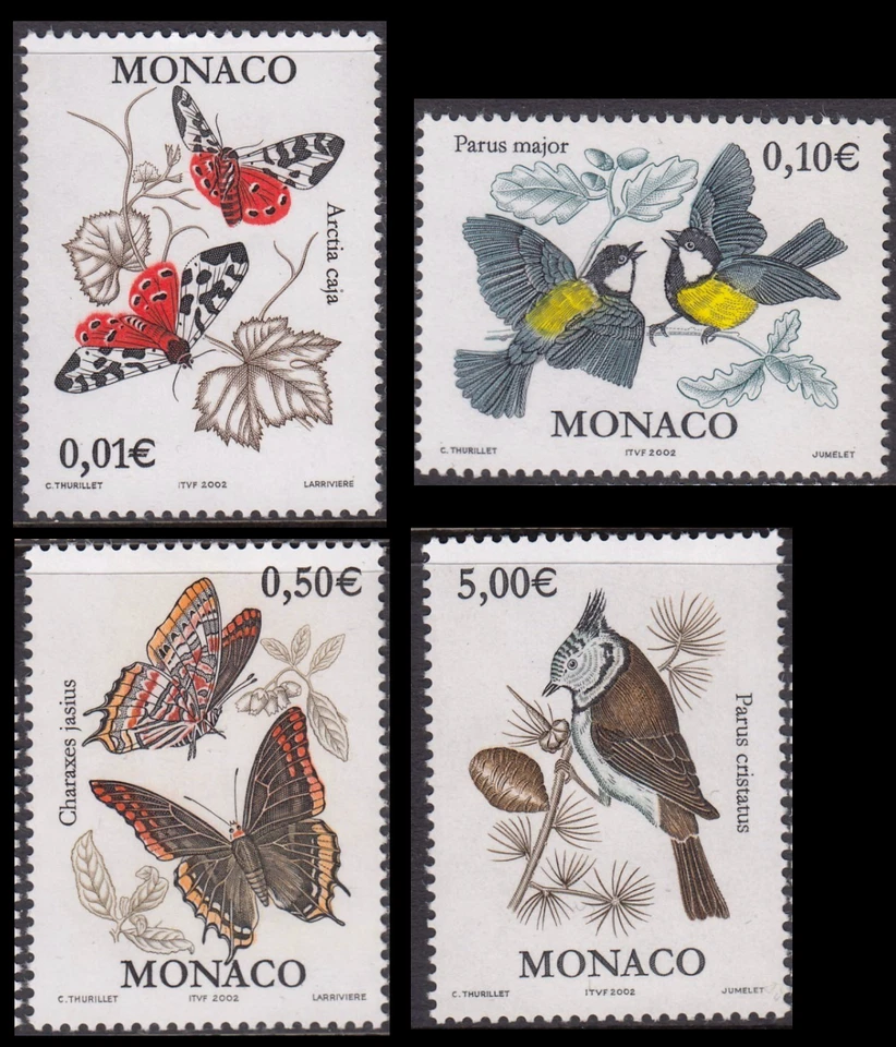 Mónaco #YT2323-YT2326 MNH 2002 Jardín Polilla Tigre Gran Teta [2225/2233] Foto 1 de 1