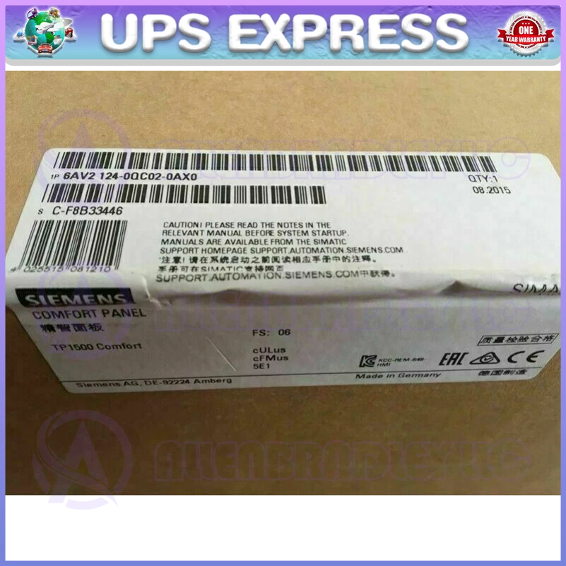 Siemens 6AV2124-0QC02-0AX0 SIMATIC HMI TP1500 Comfort Panel
