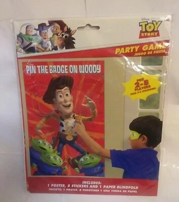 Toy Story 3 Disney Pixar Película Niños Fiesta de Cumpleaños Prendedor la Insignia Juego Pegatinas Foto 1 de 2