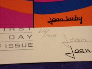 JOAN LUBY  "DRUG ABUSE"  FIRST DAY CANCELLATION  SIGNED IN 3 PLACES - Picture 1 of 5