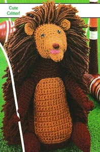 Stuffed Hedgehog Toy - 9-1/2" tall - Worsted weight yarn - Crochet Pattern ONLY - Picture 1 of 2