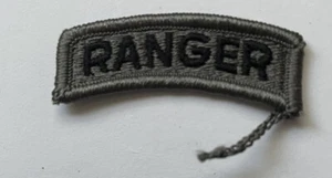 Grey Gray Black Ranger Tab Patch Army - Picture 1 of 2
