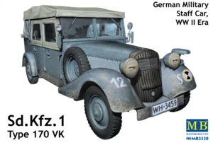 MW22 MASTERBOX 3530 SD. KFZ. 1 TYPE 170 VK, GERMAN MILITARY STAFF CAR, WW II ERA - Bild 1 von 2
