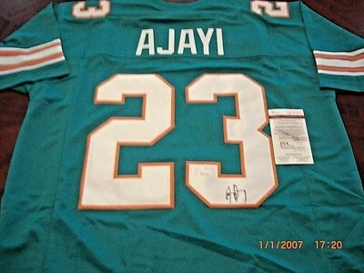 JAY AJAYI BOISE STATE,MIAMI DOLPHINS FUTURE RUNNING BACK JSA/COA SIGNED JERSEY - Image 1 of 2