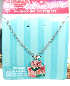 Claire's Rudolph The Red Nosed Reindeer Christmas Pendant Necklace CC6 - Picture 1 of 2
