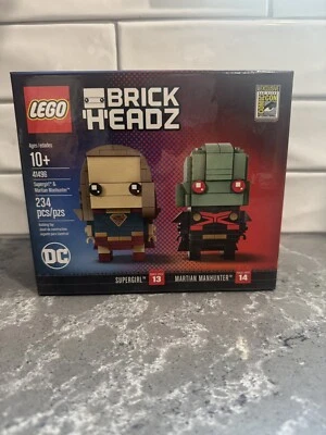 2017 SDCC Exclusive Lego 41496 Brickheadz Supergirl & Martian Manhunter - Image 1 of 3