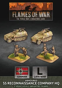 Flames of War Late War Alemania Waffen-SS SS Reconaissance Company HQ (GBX153) - Imagen 1 de 2