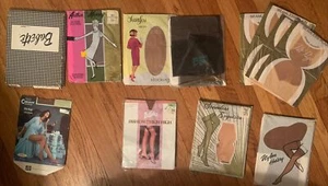 Lot of Assorted Vintage Ladies Nylon Stockings 8 Boxes 12 Pair Different Sizes - Picture 1 of 11